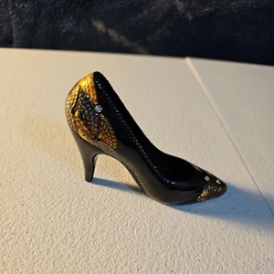 J Renee Miniature 4 inch Shoe High Heel Porcelain “Garnet” 1989 VTG - Picture 1 of 4