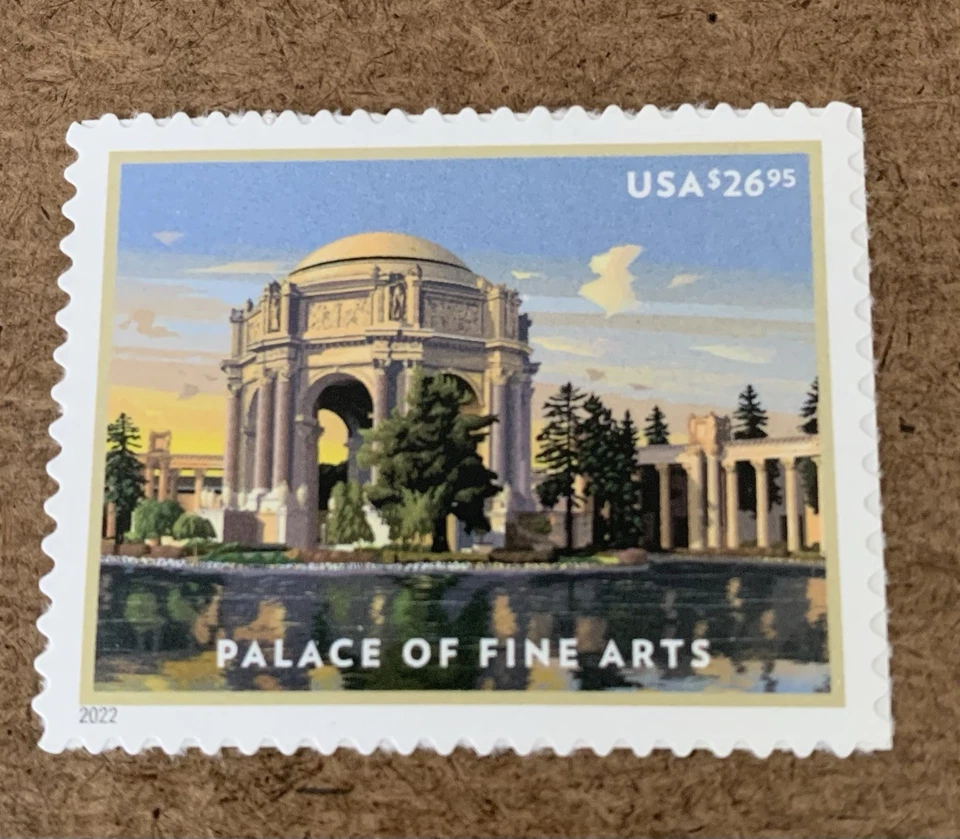 2022 U. S. Express Mail Stamp SC 5667 Palace of Fine Arts $26.95 MNH - Image 1 of 1