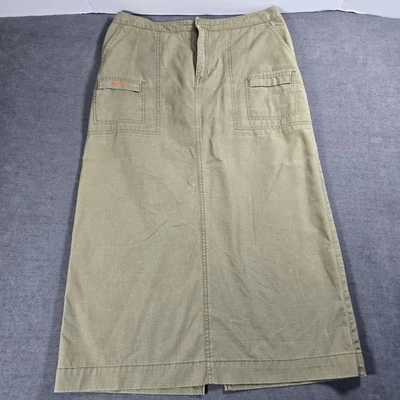 Falda Ralph Mujer 12 Verde Oliva Ripstop Carga Midi Utilidad Bolsillos Informal Foto 1 de 4