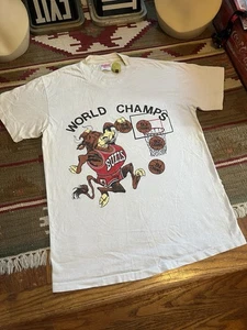 Vintage 1994 Chicago Bulls Benny The Bull Championship Slamdunk Shirt Rare Boot - Picture 1 of 18