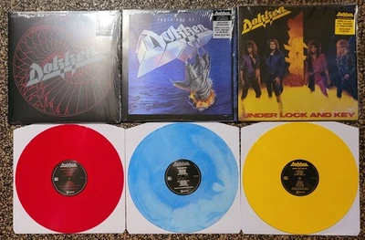 Dokken - 3xLP Bundle & Save Reissue 40th Ann Lmt Ed Red, Blue, Yellow Vinyl NM! - Image 1 of 4