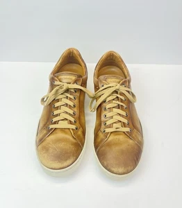 Magnanni hellbraun brüniertes Leder Schuhe Turnschuhe Sneaker Größe 9M - Bild 1 von 10