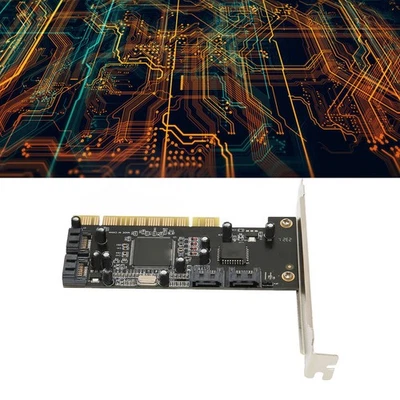 PCI To 4 Port Card 4 Independent Serial ATA Channels 1.5Gbps Transfer PCI - Image 1 of 4