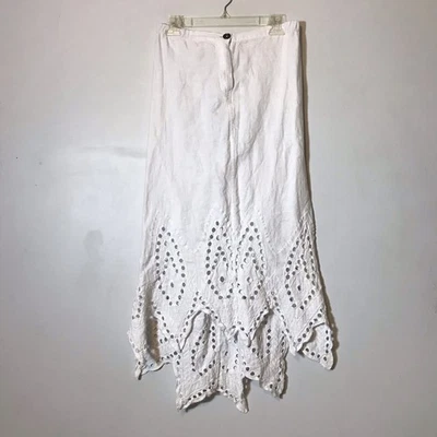 NWT Vintage Mindset by XCVI 100% Linen Lagenlook Y2K Whimsigoth Maxi Skirt Small - Image 1 of 4