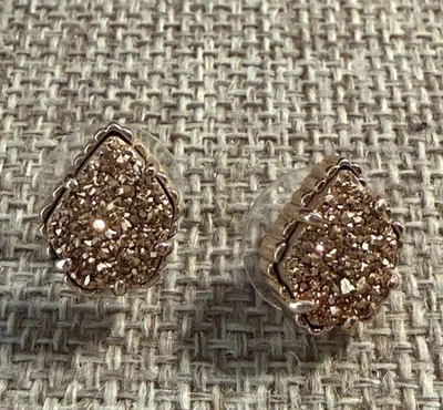 Kendra Scott Tessa Rose Gold  Drusy Stud Earrings - Image 1 of 3