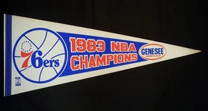 ⭐️ Banderín vintage 1983 76ers NBA CHAMPIONS Genesee Beer Baloncesto Deportes #3⭐️ - Imagen 1 de 9