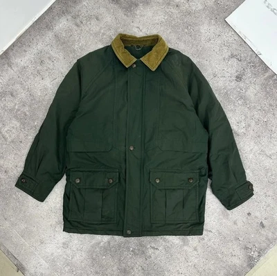 Baracuta Green Cotton Field Jacket Cord Collar Vintage 90s British Style rare - Imagem 1 de 4