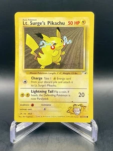 Lt. Surge's Pikachu 81/132 Gym Heroes (2000) Vintage WOTC Pokemon HP/DMG - Bild 1 von 4