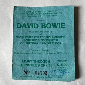 David Bowie Ticket Stub Manchester support Alison Moyet & Terence Trent D’Arby - Picture 1 of 2