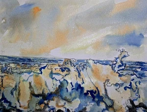 Quadro acquerello ORIGINALE "Speranza in mezzo 2" - Foto 1 di 1