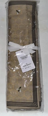 New Williams Sonoma Bee Table Runner Cotton NIP 16”x108” Made In Italy Vintage - Image 1 of 4