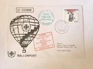 BALLONPOST - Postflug - Sonderstempel - Flugpost- Bundeswehr - Bild 1 von 2