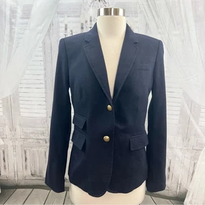 J. Blazer CREW School Boy para mujer talla 2 azul marino lana otoño clásico trabajo preparado - Imagen 1 de 6