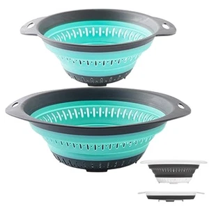 Collapsible Colander and Strainer,Silicone Strainer Colanders & Food Strainer... - Picture 1 of 6