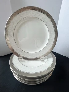 8 Noritake Odessa Platin Akzent Teller 4875, 8 1/4" NEUWERTIG - Bild 1 von 6
