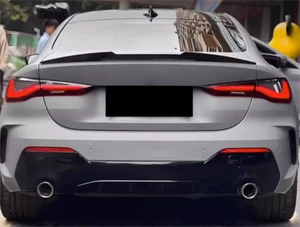 M4 Rear Spoiler Wing Fit 2021-2023 BMW 4 Series G26 Gran Coupe Carbon Fiber 4DR - Foto 1 di 1
