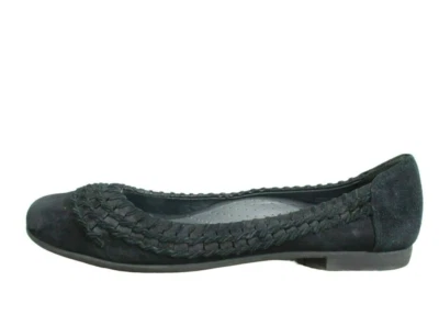 LL Bean Fairfield Sided Women's Black Suede Slip On Ballet Flat Shoes Size 7 M - Image 1 of 4