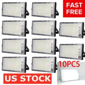 10X 100W Watt LED Flood Light Garden Outdoor Lamp Yard Security Spotlight Cool - Picture 1 of 15