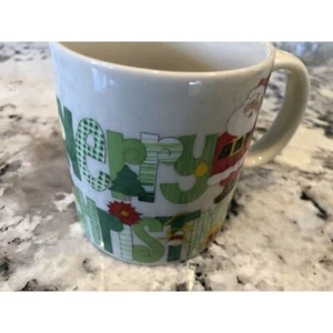 Otagiri Merry Christmas Santa Bells Candles Tree Coffee Mug Cup Japan Gibson - Picture 1 of 6