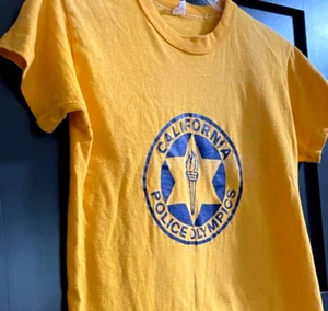 1950'S VINTAGE CALIFORNIA POLICE OLYMPICS T-SHIRT SIZE M - Picture 1 of 4