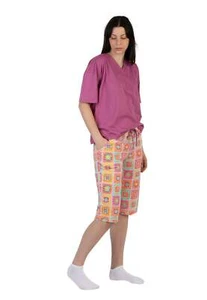 Pigiama donna corto mezza manica 100% cotone leggero NOI DI NOTTE FA8644 - Foto 1 di 8