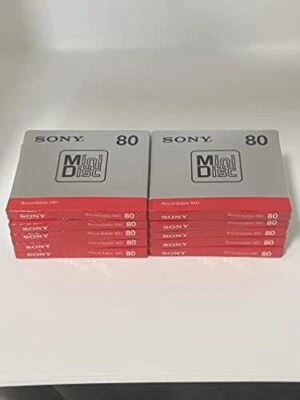 SONY Recording Mini Disc MD 80 minuti set da 10 pezzi MDW80T NUOVO - Immagine 1 di 4