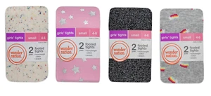 Wonder Nation Girl's Tights 2 Pack NEW - Picture 1 of 11