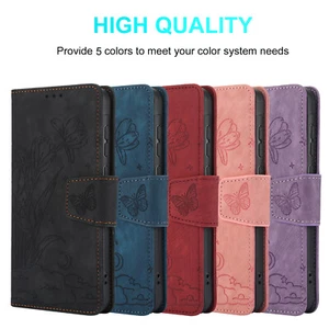 Printed pattern With Strap Case Phones Cell Phones Flip Leather Credit Bank Card - Picture 1 of 36