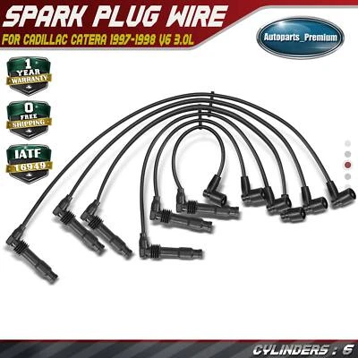 Комплект из 6 проводов свечей зажигания для Cadillac Catera 1997-1998 V6 3,0 л GAS DOHC 90494714 - Изображение 1 из 4