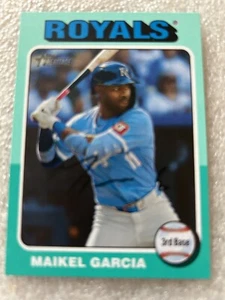 2024 Topps Heritage High Number Maikel Garcia Aqua Border #640 - Royals - Picture 1 of 2