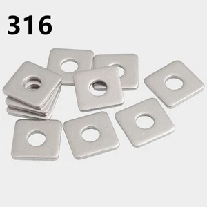 316 Stainless Steel Square Washer M10 M12 M16 M20 - Picture 1 of 12
