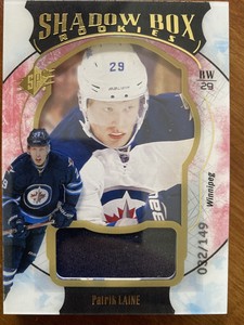 2016-17 UD SPx Hockey Rookies Shadow Box Jersey 74 Patrik Laine /149