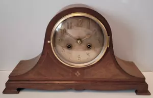 Antique Edwardian c1905 German Oak Cased Chiming Mantel Clock (Fully Serviced) - Picture 1 of 15