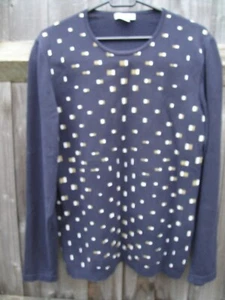 COS 100% cotton jumper Size S Navy Unisex Men Women - Picture 1 of 5