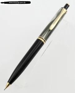 Pelikan Old Style Pencil (0.5 mm) D200 in Grey Marble & Black (gold cap) - Picture 1 of 8
