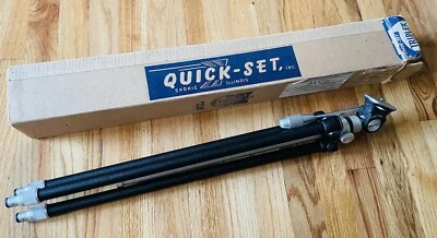 Vintage Quick-Set Camera Tripod Model T2 Elevator USA with Box Skokie Illinois - Image 1 of 4