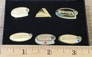 Sears Roebuck 30 Year Service Anniversary Award Employee Pin Set 6 Pins Rare - Picture 1 of 2