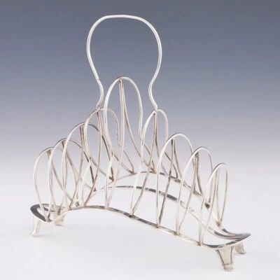 Estante para tostadas de plata georgiana Sheffield 1800 Foto 1 de 4