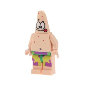 1x Lego Minifigure SpongeBob SquarePants Patrick Tongue Out 3833 BOB022