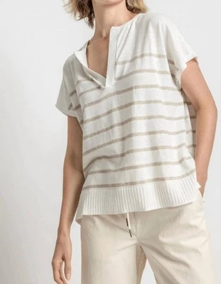 Top túnica Lilla P rayas cuello dividido talla PS Foto 1 de 2