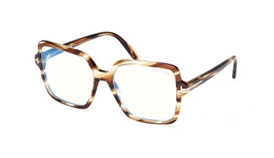 Gafas cuadradas Tom Ford FT6063 B 055 color habana/azul bloque 56 mm Foto 1 de 4
