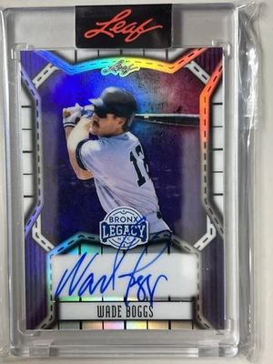 Refrator 2025 Leaf Bronx Legacy WADE BOGGS roxo automático 7/10. - Imagem 1 de 2