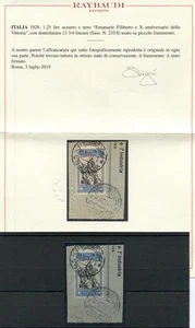 Filiberto Lire 1,25 Zahnung 13,3/4 linear auf Umschlagfragment - Bild 1 von 1