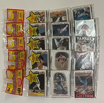 LOTE DE (10) paquetes de bastidor de béisbol Topps 1986 sin abrir ¿RYAN ROSE? 48 tarjetas por paquete Foto 1 de 4