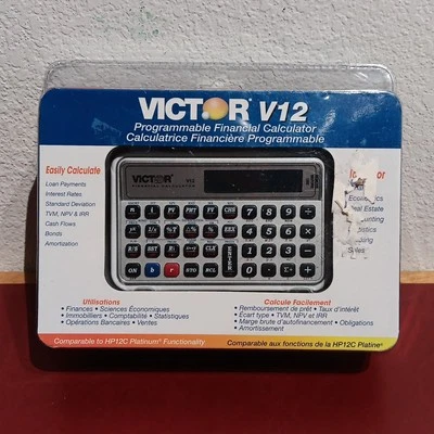 NEW/SEALED Victor V12 Programmable Financial Calculator  - Image 1 of 4