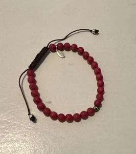 Authentisches M. Cohen handgefertigtes Design Silber Totenkopf rote Koralle Perlenarmband selten - Bild 1 von 12