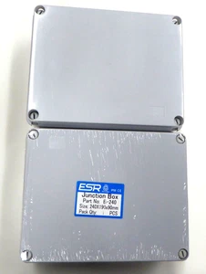 2x Junction Box 240 x 190 x 90mm Adaptable Weatherproof Hinged Enclosure IP65 - Picture 1 of 11