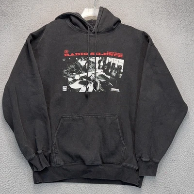 Sudadera con Capucha John Galt Para Hombres XL Negra Radio Silencio Gráfico Pullover Polar Ropa de Calle Foto 1 de 4