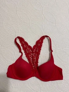 Victoria's Secret Women's Bra Size 32A/ A70 Red Lace # 2290 - Picture 1 of 7