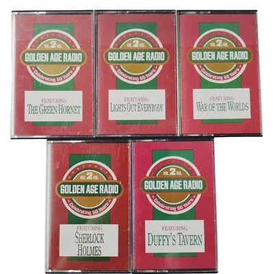 Golden Age Radio Volume 2 War of the Worlds/Duffy's Tavern/Etc 5 Cassette Tapes - Image 1 of 3